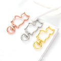 Creative Metal Hanging Cat Buckle Key Ring Claw Swivel Lobster Clasp Spring Snap DIY Accessories for Jewelry Making Bag