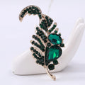 MM3023 Fashion Rhinestones Brooch Women Leaf Brooch Jewelry