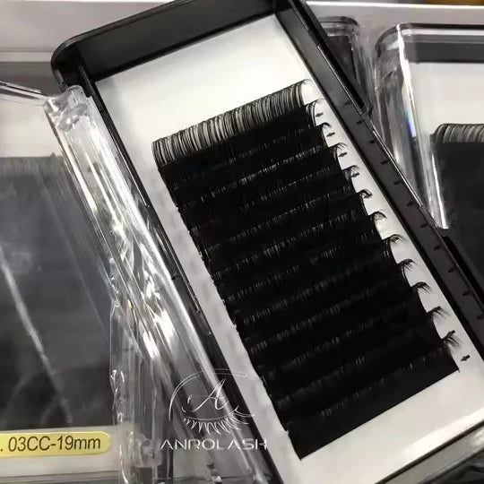 Cc 8-25mm Lash Trays Volume Velvet Cashmere Mink Black Lash Extensions Volume Trays Easy Make Fans Lash