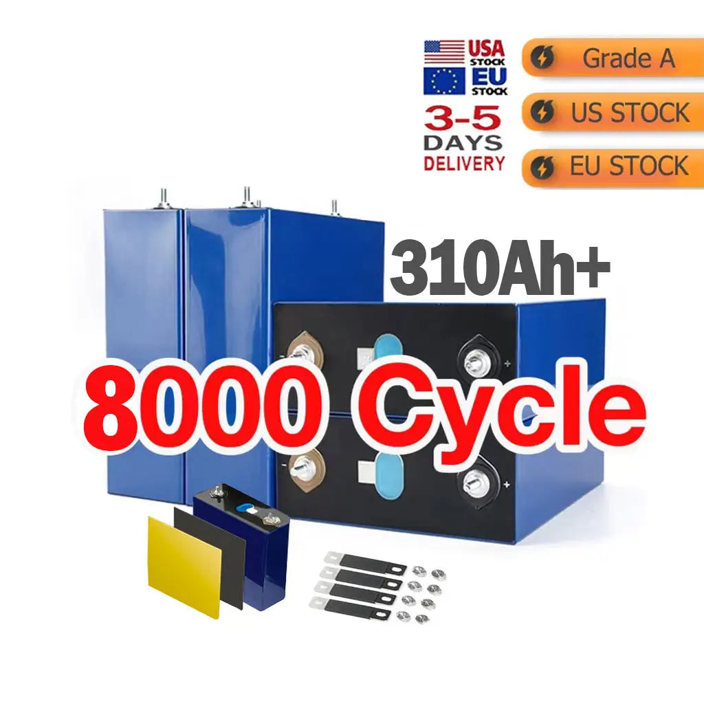 Grade a 280Ah 8000cycle Lifepo4 Lithium CATL EV LF280K 3.2V 310Ah Prismatic LFP Cells 12V 24V 48V Off Grid Solar Energy Battery