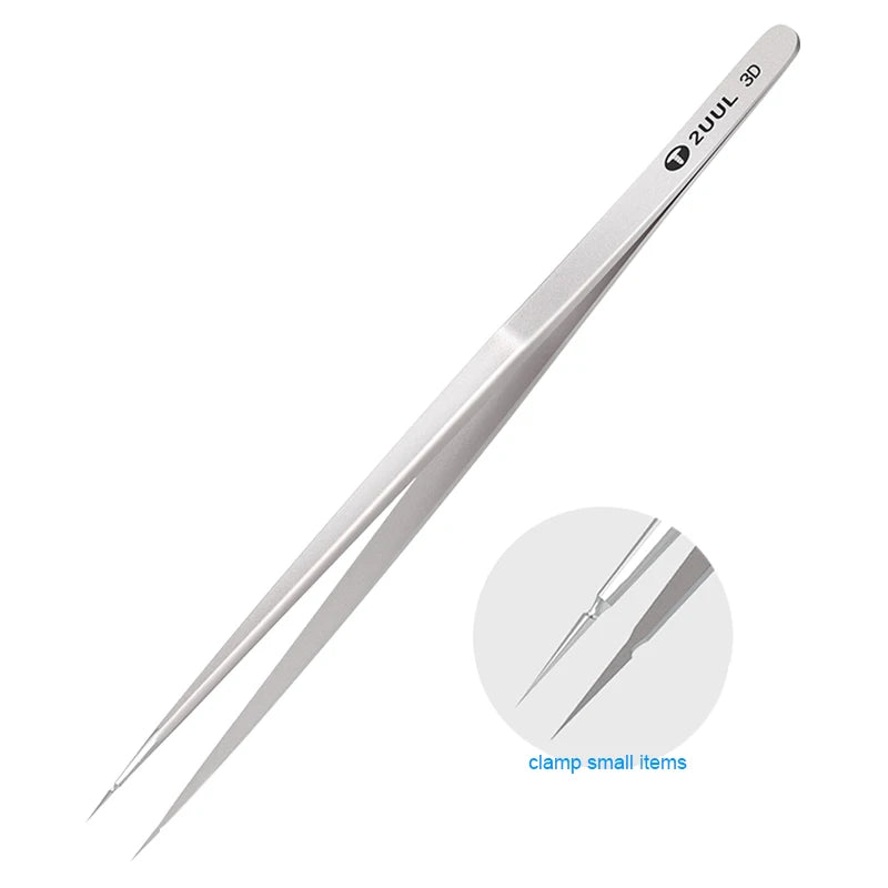 2UUL Everyday Hand Polish High Precision 3D Flying Line Tweezer for Planting Tin IC Chip Micro Repair Forceps Tweezers