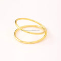 Wholesale Wedding Party Hotel Double Rings Gold Metal Round Napkin Ring