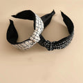 Luxury Classic Houndstooth Knot Headband Girl's Beauty Makeup Hairbands Women Fashion Designer Hair Accessories