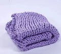 Wholesale Home Fashionable Custom Solid Heavy Stripe Hand Chunky Chunky Knit Weighted Blanket