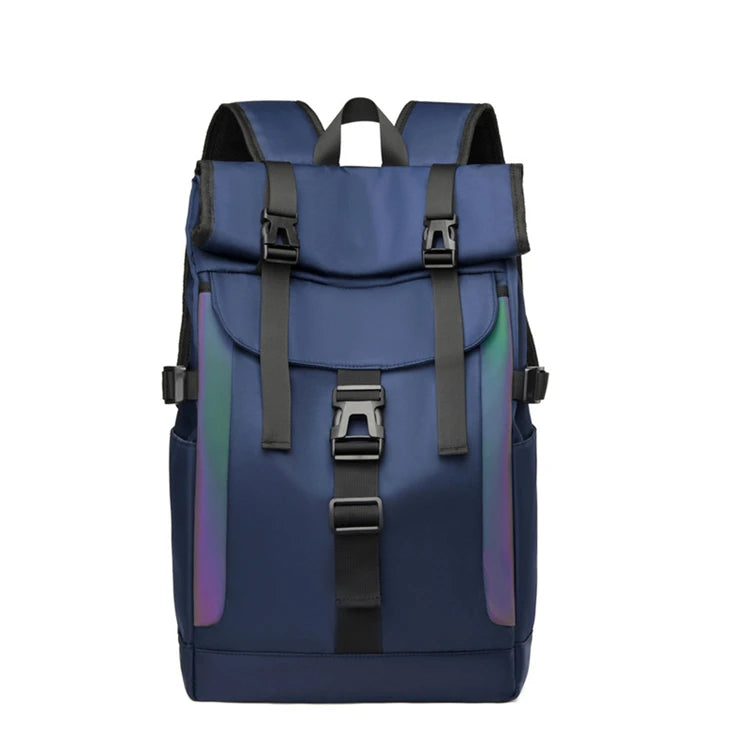 Canvas 19l Casual Daypack Blue Outdoor School Hiking Polyester Men Travel Small Waterproof Roll Top Backpack