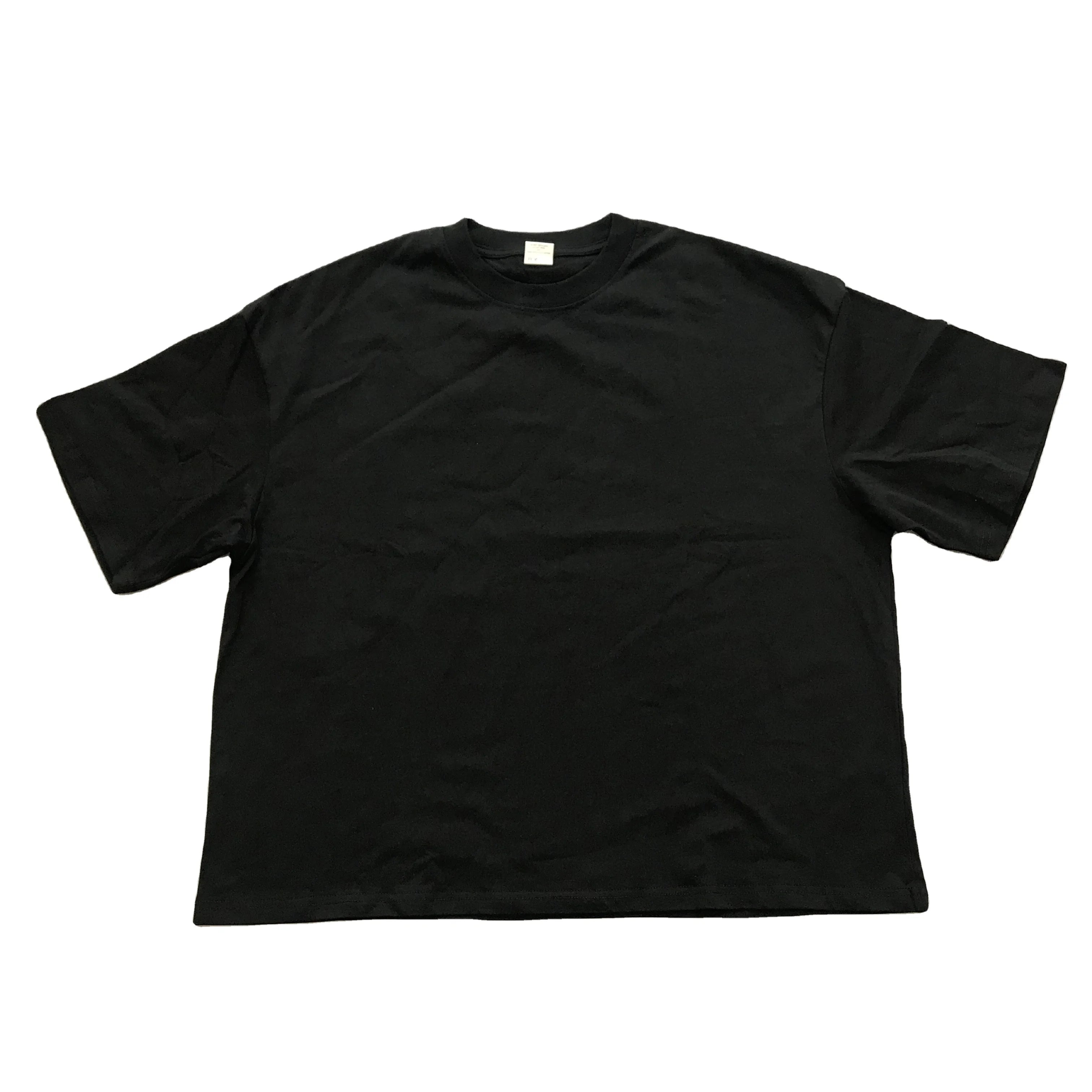 YKH 240GSM 100%Cotton  Oversized Style  Boxy Style Men's Shirts With Logo Puff Printing Sport T-shirt Short Sleeve Men's T-shirt