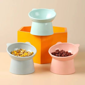Factory Direct Pet Cat Bowl with High Neck protection and Anti Knock PP Material for Dog Cat Pet
