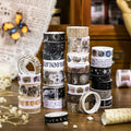 18 Rolls/box Tape Set Time Gallery Series Retro Handmade Tent Decoration Material Recycling Sticker