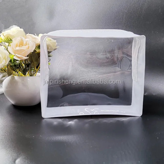 PSH PS-435 Hot Sale PVC Clear Custom Waterproof Travel Makeup Bag with Zipper Stylish Lady Organizer