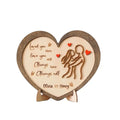 Laser Engraved Wood Love Greeting Cards with Stand Valentines Day Sign Gift for Couple