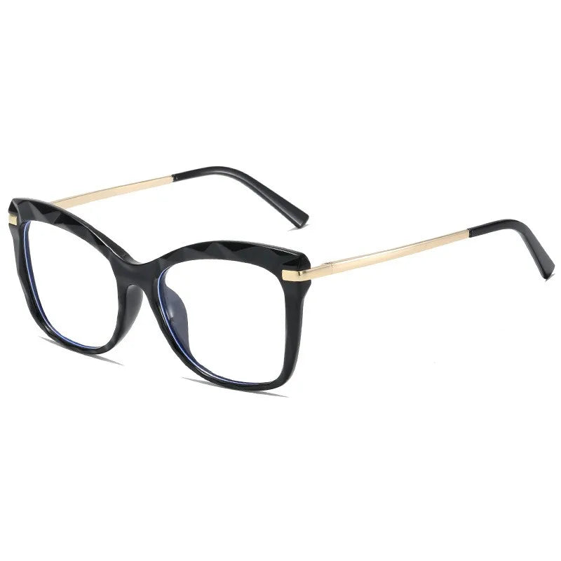 0302# Tr90 Cat Eye Cat Frame  Metal Leg Women Type Anti Blue Ray Glasses  Blue Light Blocking Glasses