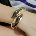 Indian Style Punk Mix Colors Big Gold Bangle Newest Designer Jewelry Famous Brands Trend Bracelets Stretch Cuff Hand Accessory