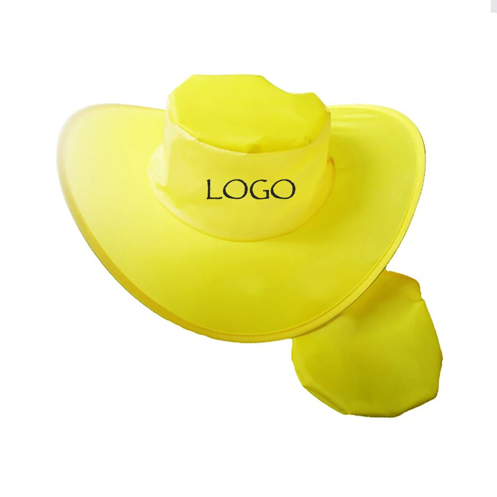 Custom Logo Promotional Giveaways Packable Foldable Nylon Cowboy Hat for Western Theme Party Events