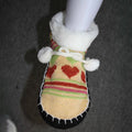 Women's Cozy Soft Acrylic Woven Indoor Slipper Socks Winter Cable Knit Non-Skid Warm Floral Pattern Fluffy Sherpa Lining