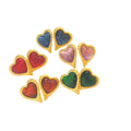 Vintage Geometric Heart Zinc Alloy Stud Earrings Stainless Steel Women's Fashion Trendy Heart Baroque Stud Earrings