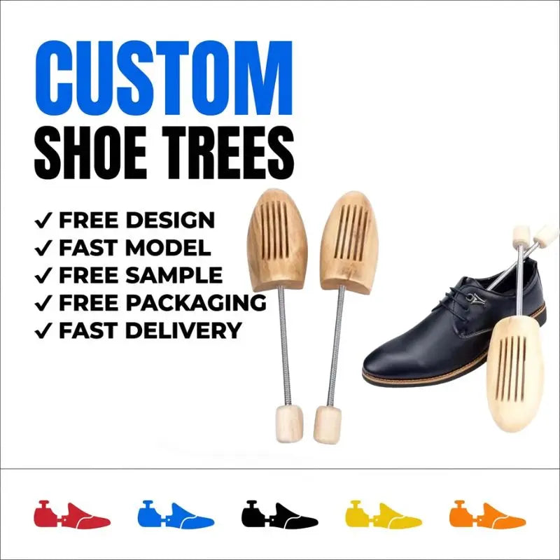 Custom Decreaser Horns Crease Protector Adjustable Wooden Shoe Anti Crease Embauchoir Wood Sneaker Shoe Tree for Men