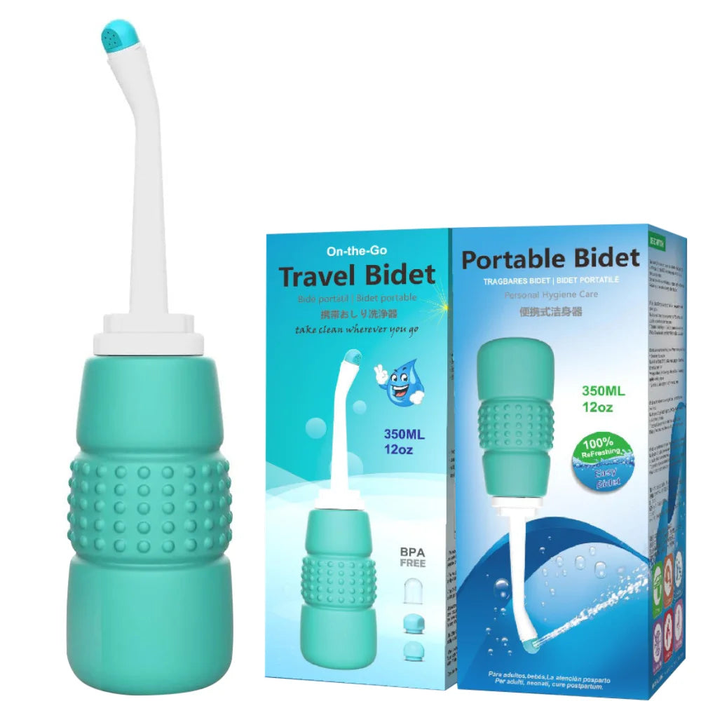 350ML Plastic Portable Travel Shattaf Bidet  EVA Bottle Personal Handheld Travel Water Bottle Bidet