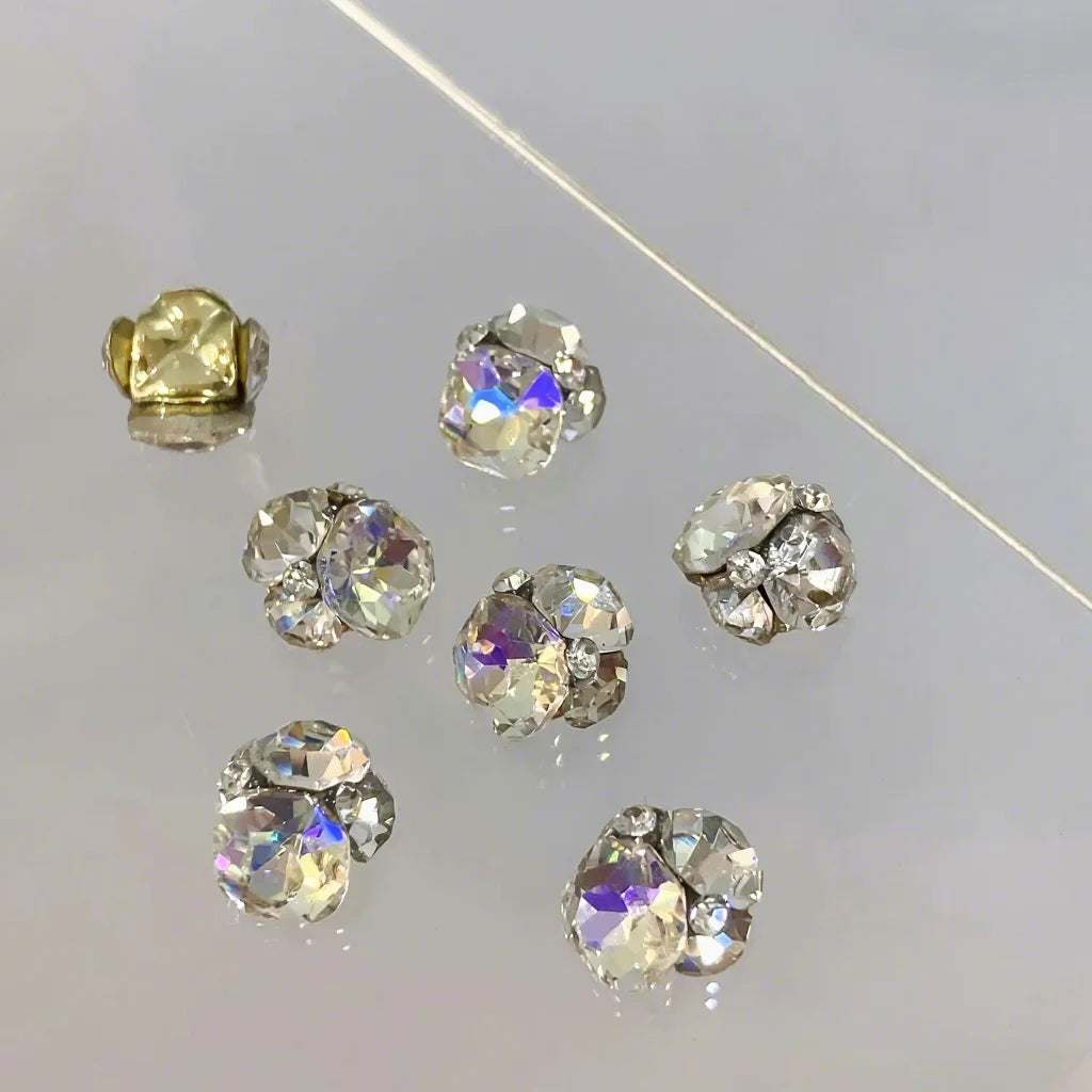Handmade 3D Nail Art Accessories High Grade Sparkling Diamond Ball Rhinestones Stacked Colored Crystal Zircon Material Cartoon