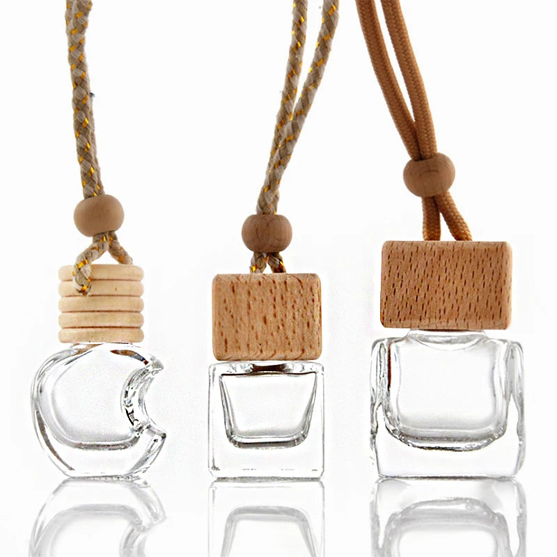 5ml 8ml 10ml Car Hanging Glass Bottle Empty Pendant Perfume Aromatherapy Bottle Refillable