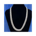 Hip Hop Cuban Chain 10mm Width 925 Silver White Yellow Gold Plating Iced Out VVS1 White D Moissanite Cuban Link Chain Necklace