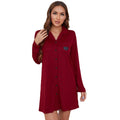 New Arrival Women's Elastic Waist Summer Sleeping Dress Cardigan Long Sleeve Nightwear Home Wear