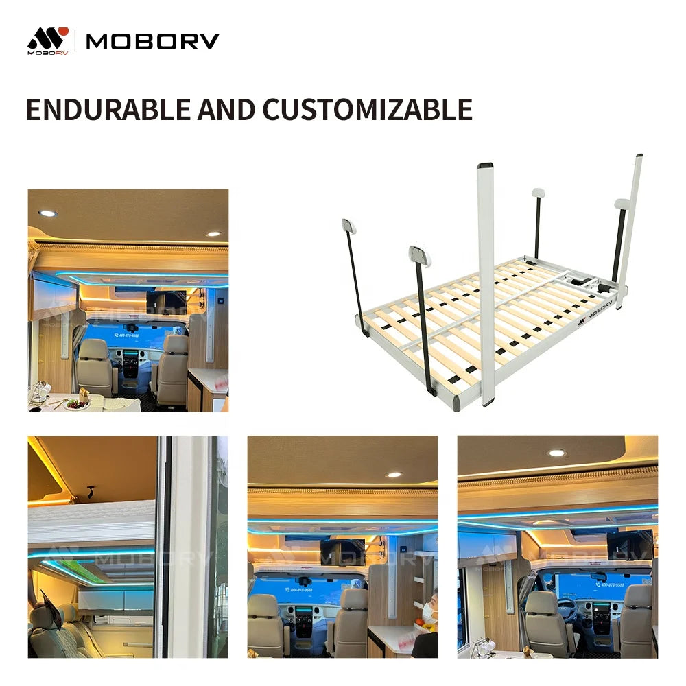 MOBORV Hot Sale CE Electric Bed Lift System Mechanism DIY Camper Van Conversion Accessories for Motor Home RV Recreational