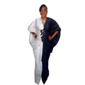 Good Selling Elegant Kaftan Plus Size Traditional Dress African Color Blocking Traditional Moroccan Dress