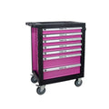 7-Drawer Steel Tool Cabinet Powder Coated Iron Garage Storage Workbench/Trolley Customizable OEM Support Tool Chest
