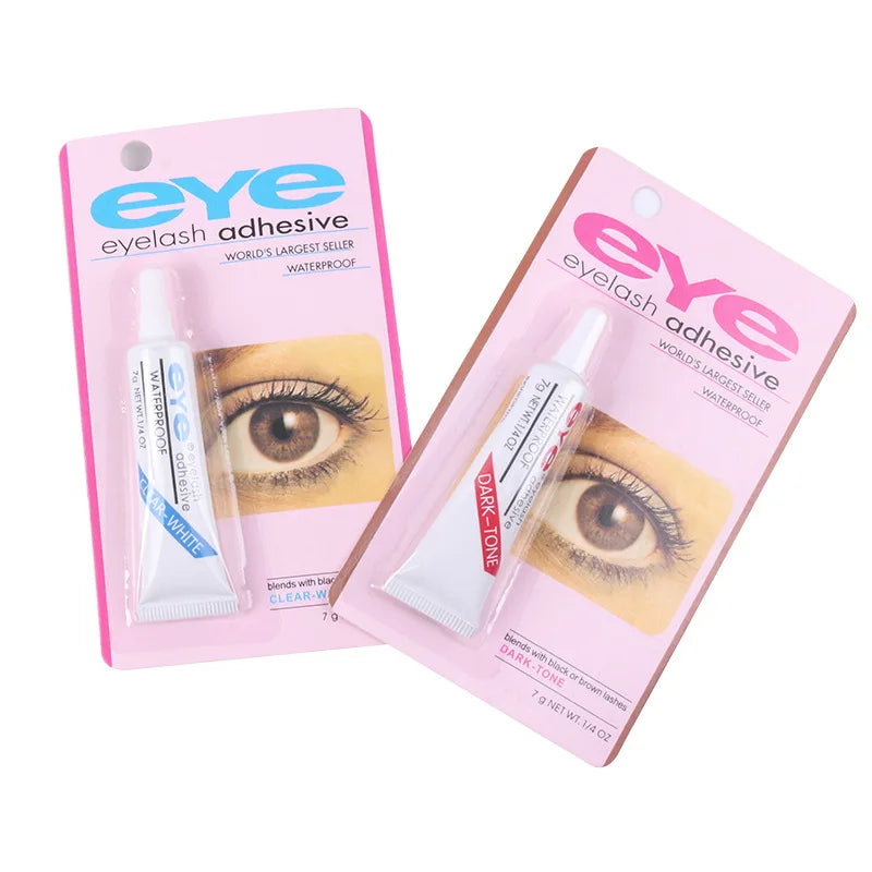 False Eyelashes Glue - Waterproof Eye Lash Glue Makeup Adhesive Cosmetics Tools Low Humidity Eyelash Glue Clear-white/dark-black