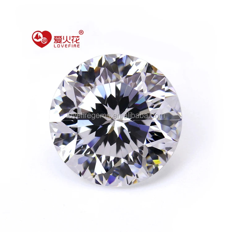 Fast Shipping 5A Flower Cut D White Color CZ Stones Special Cut 9 Hearts &1 Flower Round Brilliant Cut Cubic Zirconia