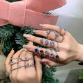 Customized Zircon Jewelry Non Fade Waterproof Bride Ring 2022 New Product Fashion Finger Wholesale Jewelry 925 Silver Ring