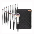 FYD 14pcs Luxury Glitter Diamond Bling Private Label Makeup Brush Metal Rose Gold Brush Custom Logo Makeup Brushes Set