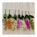 Tape Medium Double Fork With Leaves 9 East Asian Orchid  Artificial Flowers Decorative