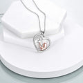 Trendy Fashion Horse Pendant Necklace Girls Necklace Accessories 925 Sterling Silver Necklace Adjustable Chain Heart Collar