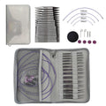 13 Sizes Weaving Tools Interchangeable Needles Aluminum Plating Circular Knitting Needles Set