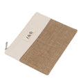 New Arrival Natural Jute Canvas Flat Zipper Pouch Factory Custom Reusable Hemp Burlap Cosmetic Gift Bag with Logo
