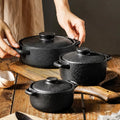 Black Belt Lid Double Ear Bowl Eco-Friendly Bone China Customized Bird's Nest Dessert Steamed Egg Baked Breakfast Soup Stew Pot