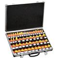 35pcs Solid CNC Pro Router Bits Set Carbide Tipped Woodworking Tool Aluminum Case Combination Design Cutting Hard Case Package