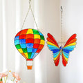 Colored Glass Window Pendant Stained Glass Pendant Wind Chimes Window Ornament Pendant Wall Art Ornament