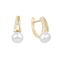 POLIVA 925 Sterling Silver Gold Plated Freshwater Pearl Earrings Wholesale Jewelry