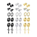 Bulk Wholesale Stainless Steel Hoop Earring Men Cross Dangle Hinged Earrings Hoop Huggie Earrings Women Men Ear Piercing Jewelry