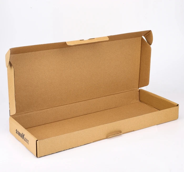 Customized Long Keyboard Large Shipping Mailer Electronics Commerce Packing Box Kraft Paper Small Slim Flat Mailing Box