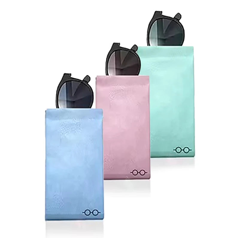 Wholesale Custom Logo Printing Portable Microfiber Sunglasses Pouch Eyeglasses Cases & Bags