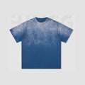 Rightdo Ombre Acid Washed Oversize Tshirts Dip Dye Heavyweight Gradient Garment Dyed Vintage T Shirts Ready in Stock