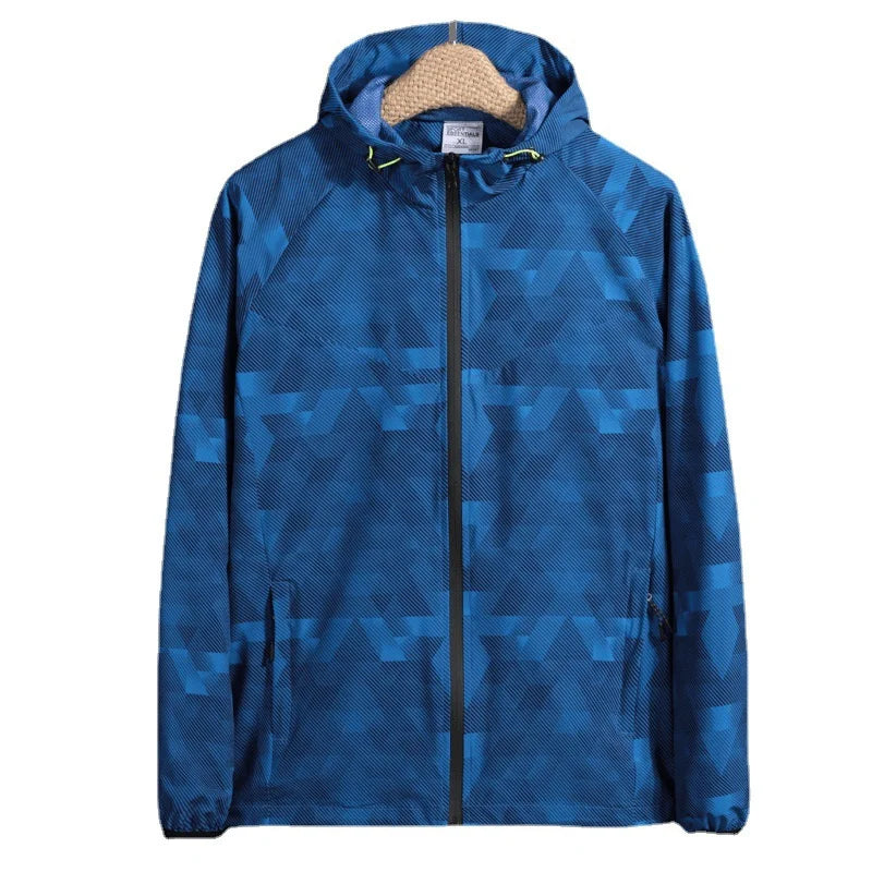 Aoyema Spring and Autumn Hooded Letterman Jacket Men Cool and Windbreaker Jacket Hooded Sport Jacket for Men