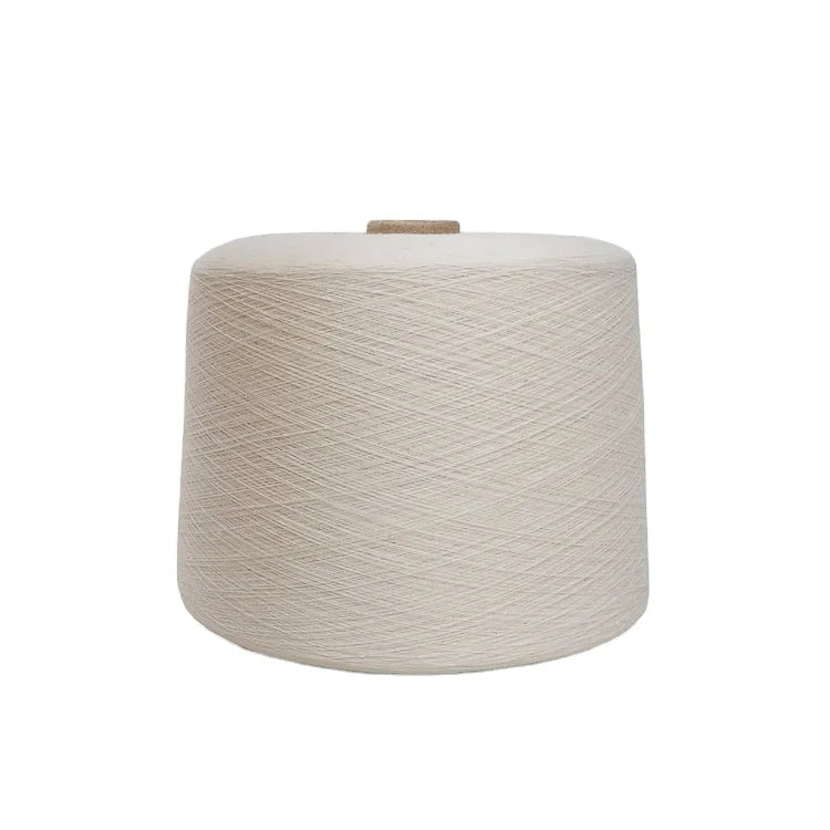 21s Wholesale 55% Hemp 45% Organic Cotton Natural Single Yarn for Knitting and Weaving