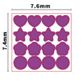 Summer Outdoor Travel Waterproof Light-sensitive Colour Changing Stickers Anti UV test Stickers for Sunscreen Testing MegaBDM