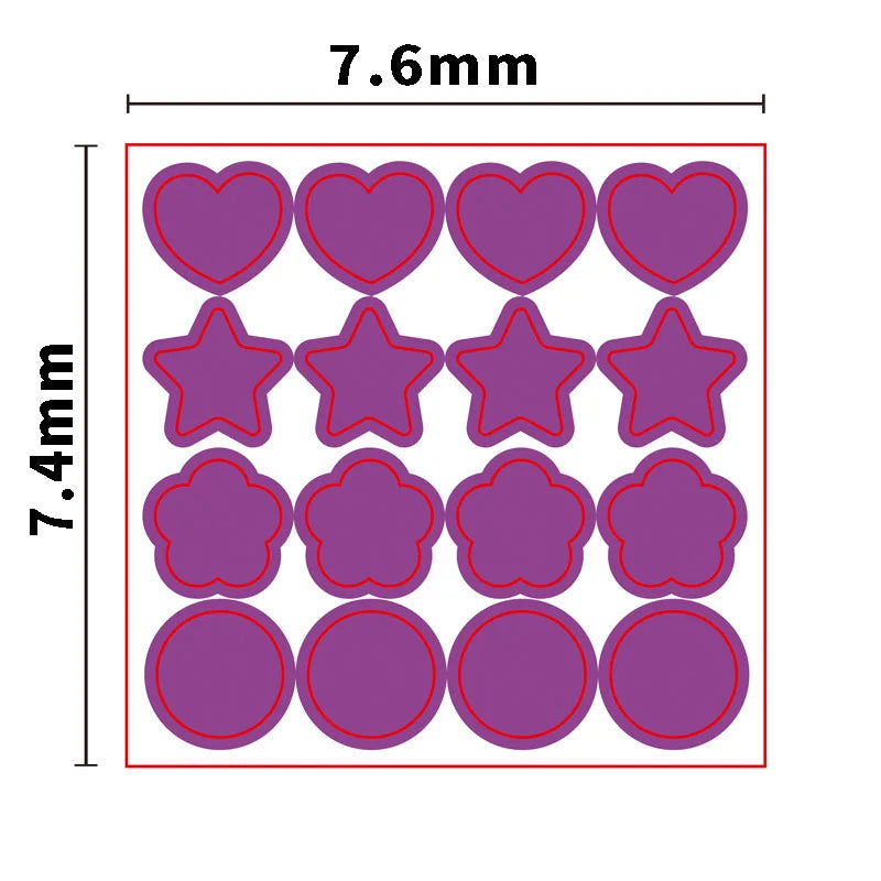Summer Outdoor Travel Waterproof Light-sensitive Colour Changing Stickers Anti UV test Stickers for Sunscreen Testing MegaBDM