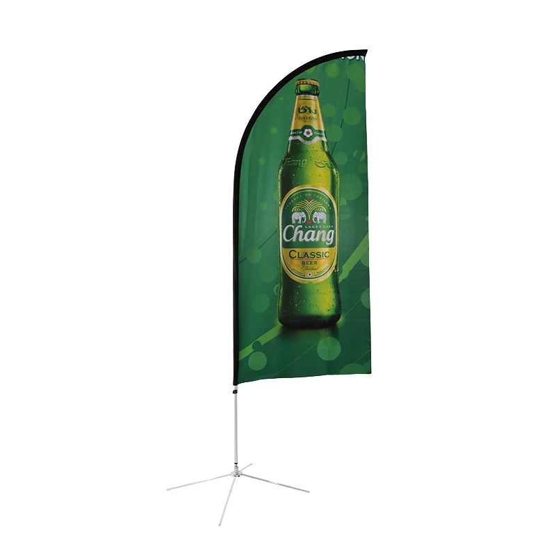 3M Outdoor Wind Resistant Polyester Double-Sided Advertising Feather Flag Car Wash Exhibition Beach Flag Banners Display
