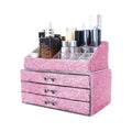 Gmagic Luxury Bling Women's Jewelry Makeup Storage Box Plastic Rhinestone Multi Colors Skin-friendly Cosmetic Organizer Drawers